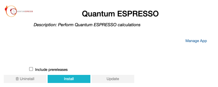 Install the app — Quantum ESPRESSO App v26.06.5-dev documentation